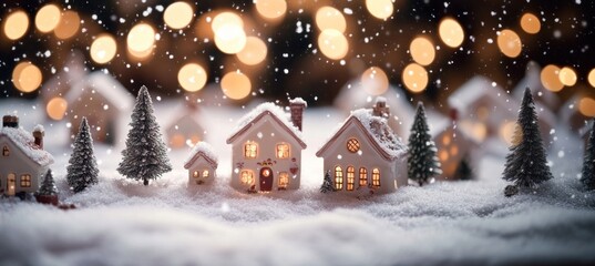 Stunning winter background christmas holiday lights.