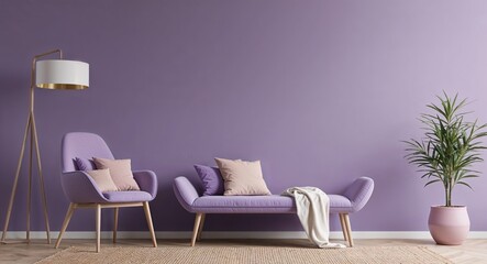 Matte lavender wall background soft lavender surface with a smooth matte finish