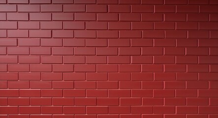 Smooth red brick wall background vibrant red bricks with a clean matte finish