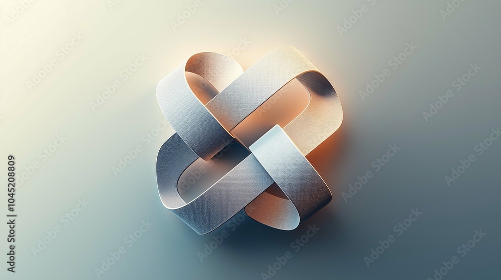 Poster abstract shapes and lines in soft color tones