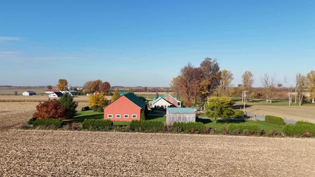 Scene from the countryside in Quebec in autumn