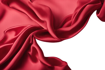 Obraz premium Red Silk fabric isolated on transparent background 