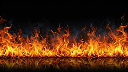 Fototapeta premium Fiery wallpaper with leading lines