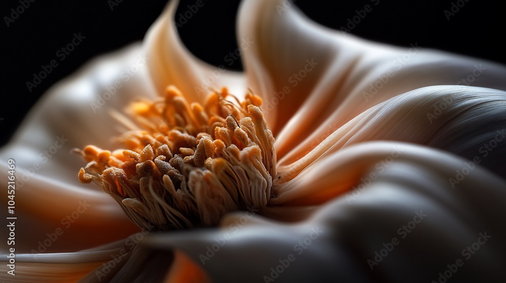 Poster close-up macro shot of a delicate flower with intricate details.