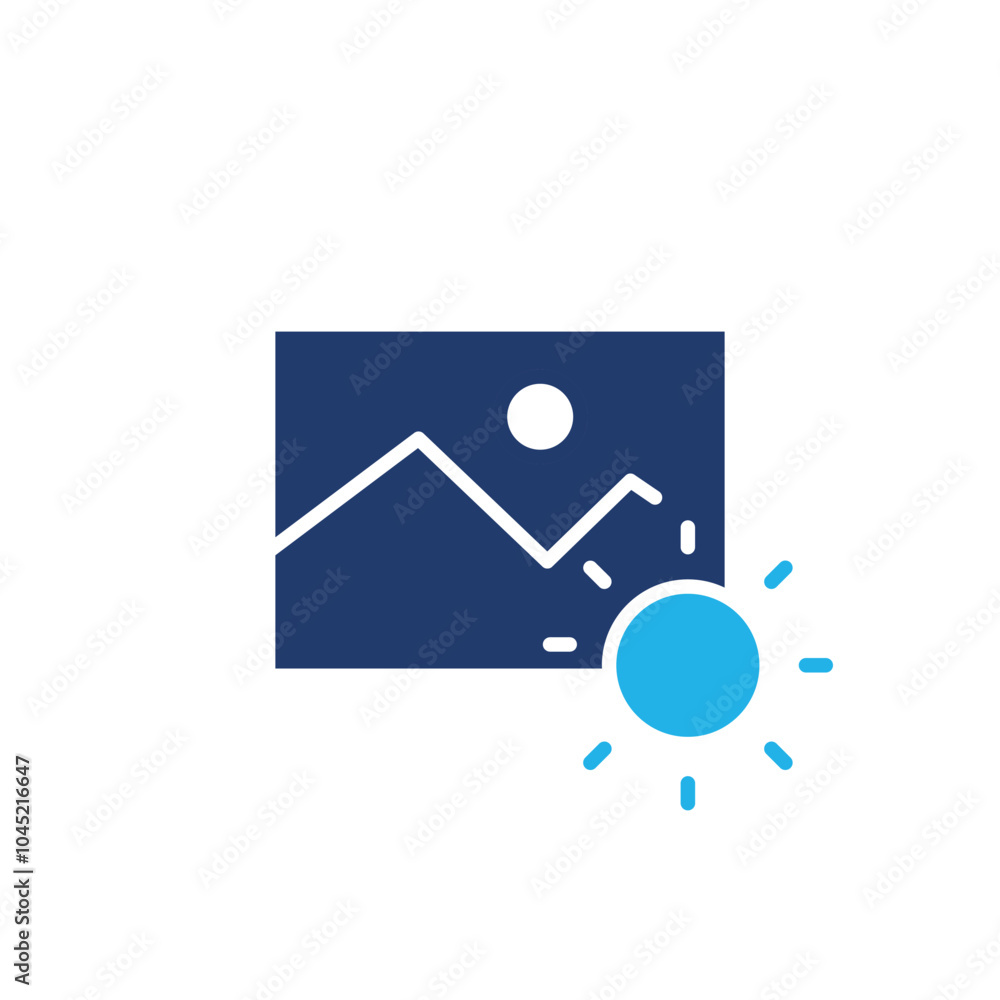 Poster brightness colored icon vector design good for web or mobile app