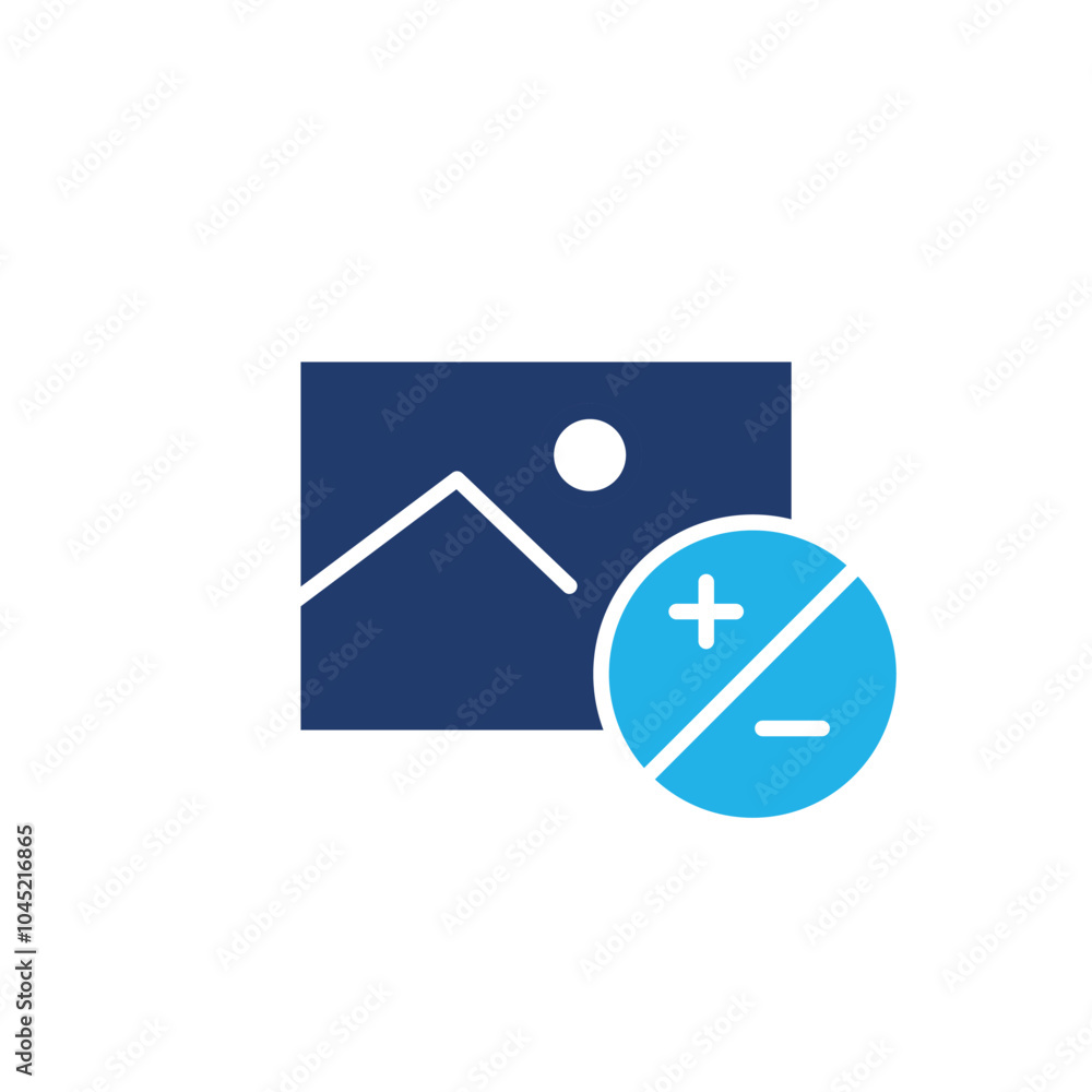 Poster image contrast colored icon vector design good for web or mobile app