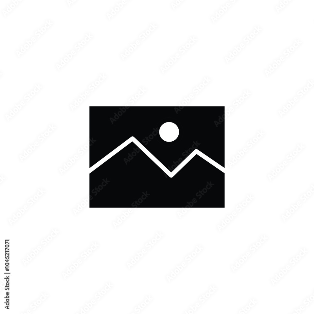Poster image solid icon vector design good for web or mobile app