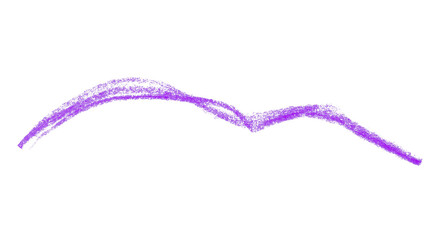 Isolated purple pencil line on transparent background.