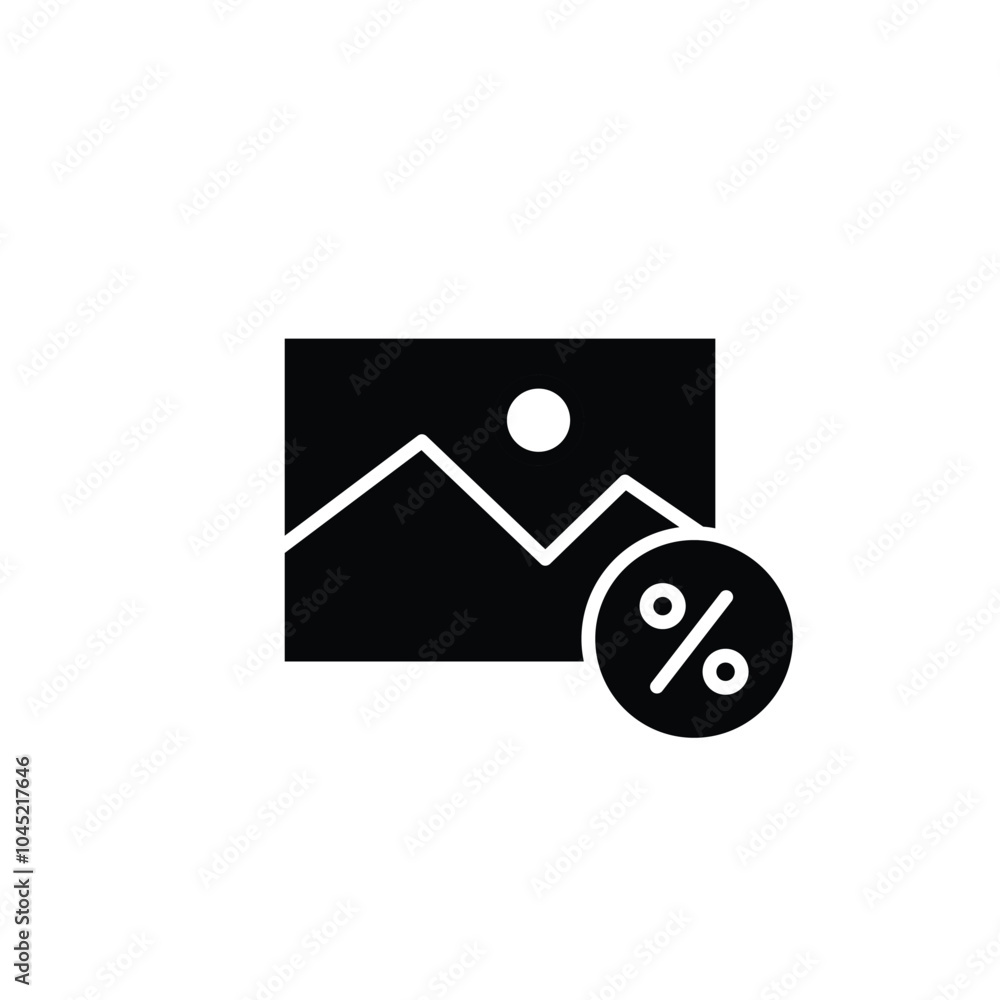 Poster image size solid icon vector design good for web or mobile app