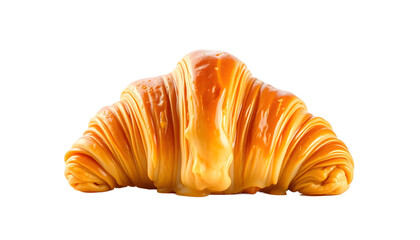 Croissant isolated on transparent png background