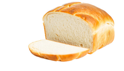 Delicious homemade sliced breads isolated on transparent png background, various of breads for selling in shop concept
