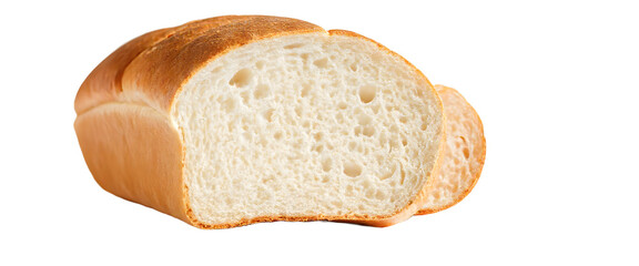 Delicious homemade sliced breads isolated on transparent png background, various of breads for selling in shop concept