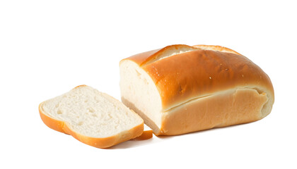 Delicious homemade sliced breads isolated on transparent png background, various of breads for selling in shop concept