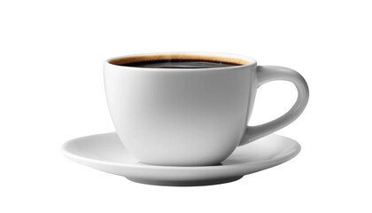 coffee cup_mug with hot black coffee, on white background