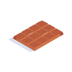 A simple chocolate bar icon, rich, sweet, and ready to enjoy