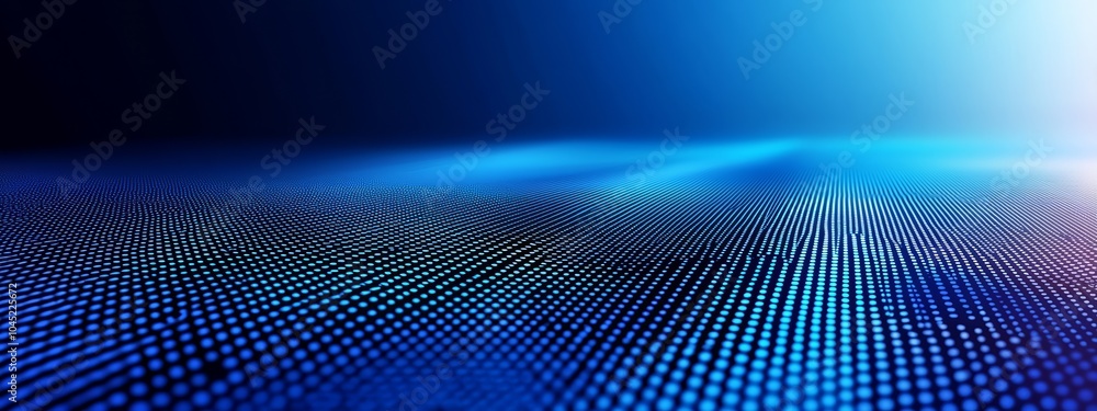 Poster glowing blue digital grid abstract background with futuristic geometric pattern