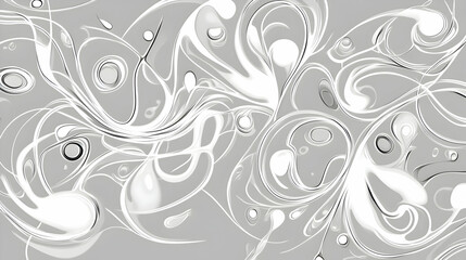 A grey background with thin line art of abstract swirls and geometric shapes, drawn in white on a light grey canvas, creating a minimalistic and modern design