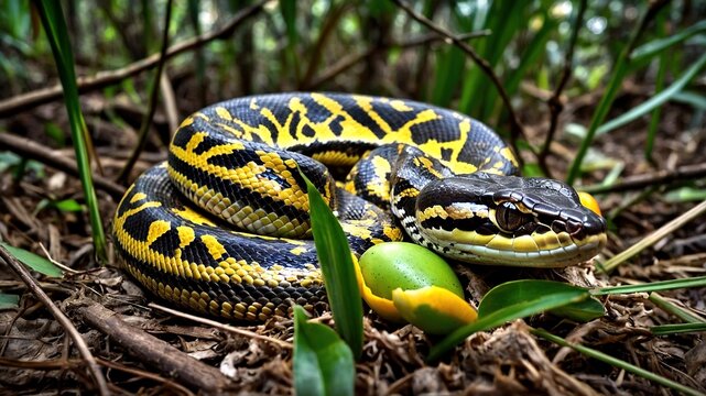 Motherhood in the Wild: A Diamond Python's Incubation Journey - Wildlife, Reptile, Python, Eggs, Nature