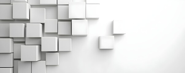 Obraz premium Futuristic Rotating Cubes with Smooth Transitions - Geometric Complexity in Fluid Design for Modern Aesthetic Creations
