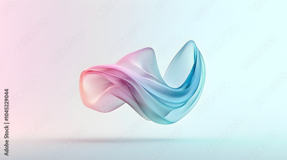Poster vibrant pulsating geometry in fluid motion - futuristic abstract design with bright hues merging ove