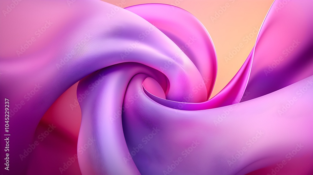 Poster dynamic rotating geometry in vibrant colors - seamless flow of fluid motion for futuristic design an