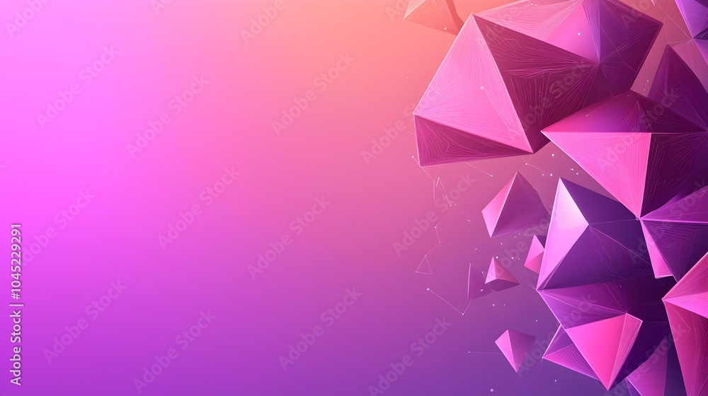 Poster dynamic kinetic triangles in motion - abstract geometry with fluid curves and vibrant hues for futur