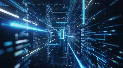 Fototapeta premium Technology takes the lead in moving forward, and the meshing of gears promotes the pace of development.