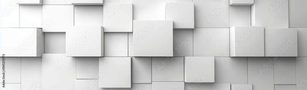 Poster minimalist geometric cube shapes architectural abstract background