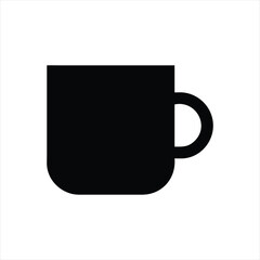 Coffee Mug Silhouette Design Vector Illustration Clipart Eps