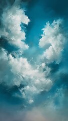 Fototapeta premium Cloudy blue sky abstract background
