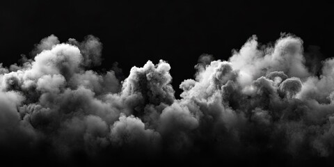 Fototapeta premium dramatic dark smoke clouds on black background
