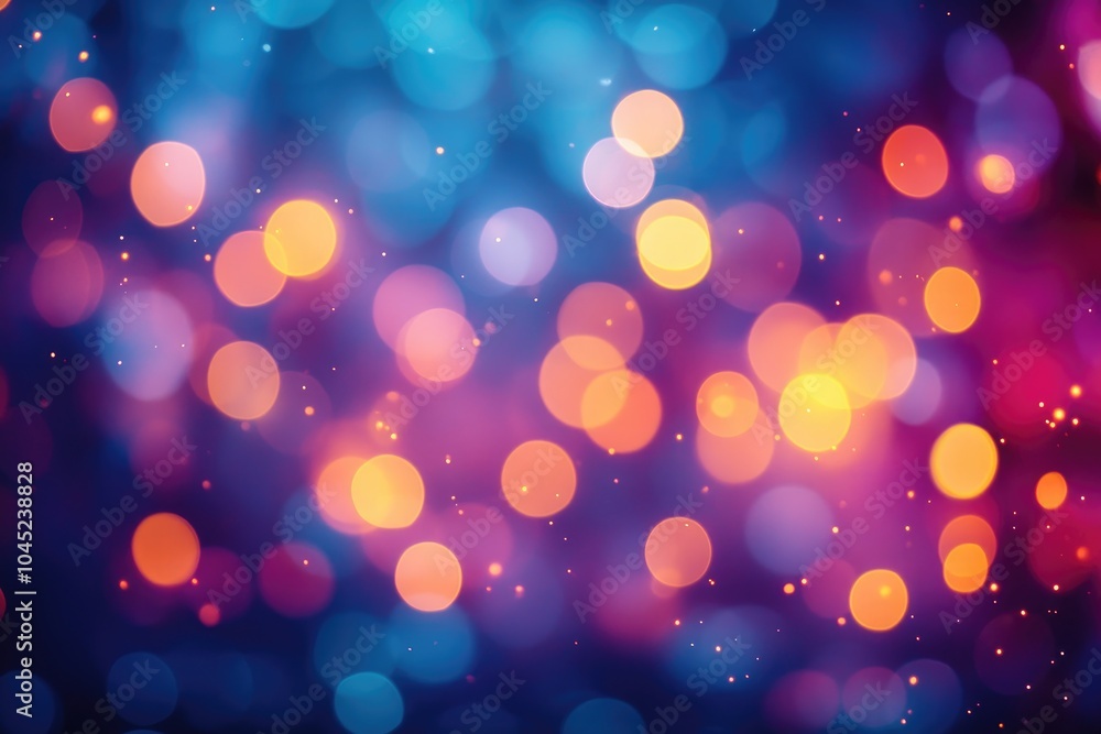 Leinwandbilder abstract colorful background with blurred bokeh lights and glitter particles