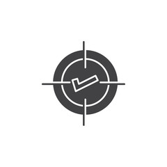 Accuracy icon Symbol mark in filled style