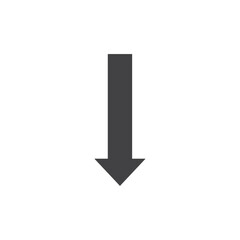 Arrow down icon Symbol mark in filled style