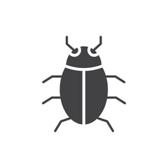Bug icon Symbol mark in filled style