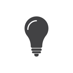 Bulb icon Symbol mark in filled style