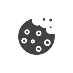 Cookie icon Symbol mark in filled style