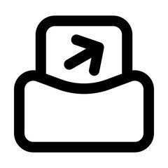 emaibox, email box icons, emailbox   icon editable stroke outline icon isolated on white background flat vector illustration. Pixel perfect. 64 x 64.