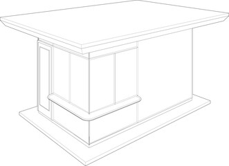 3D illustration of building project