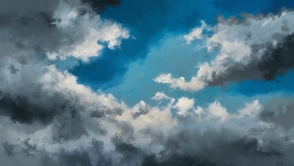 Cloudy blue sky abstract background