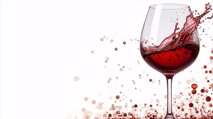 Red Wine Splash: A vibrant image of red wine splashing elegantly in a crystal glass. Perfect for wine blogs, restaurants, or any project needing a touch of sophistication. 
