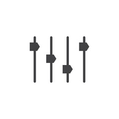 Equalizer icon Symbol mark in filled style