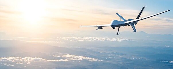 Obraz premium Advanced Military Aircraft with Drone Integration - Enhanced Radar Systems for Strategic Air Superiority and Deterrence Operations