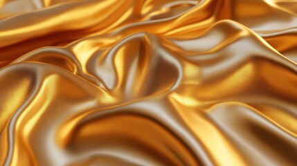 Obraz premium A seamless gold fabric texture with subtle folds and creases, creating a soft, luxurious backdrop for fashion, beauty, or interior design projects