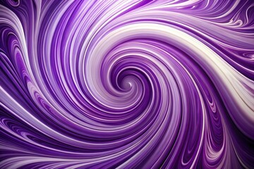 Obraz premium Forced perspective purple and white swirls in the air on purple background