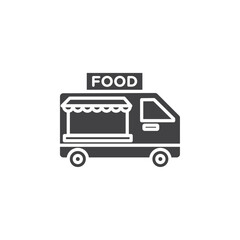 Food truck icon Symbol mark in filled style