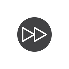 Forward icon Symbol mark in filled style
