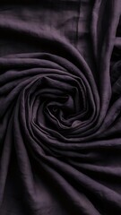 Fototapeta premium Close up view of dark purple linen fabric texture