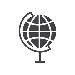 Globe icon Symbol mark in filled style