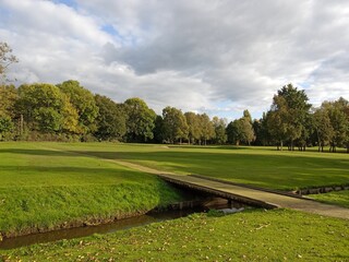 Empty Golf course green 